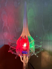 GROOVY  1960's MERRY GLOW  SPUTNIK- UFO  TREE TOPPER ORIGINAL BOX-SUPER MOD !!!