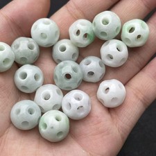 20 SZTUK Naturalny jadeitowy zielony klasy A duży otwór okrągły koralik luźne koraliki 13mm