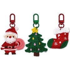 Aisity 3pcs Cute Keychain Christmas Gifts for Women Teen Girls Boy Small, Red 