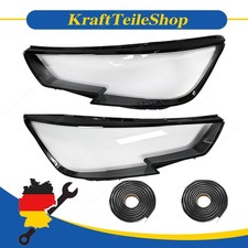 SCHEINWERFERGLAS SCHEINWERFER GLAS LINKS + RECHTS für AUDI A4 B9 2015-18 NEU