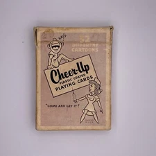 Vintage Cheer-Up 52 Different Cartoons Deck of Playing Cards (All Cards)