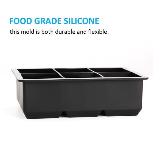 Grande macchina per cubetti di ghiaccio grande vassoio quadrato cubo stampi silicone palla whisky cocktail - Foto 10 di 14