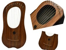 Lyra Harp Rosewood 10 Metal Strings/Lyre Harp Shesham Wood Free Case Tuning key