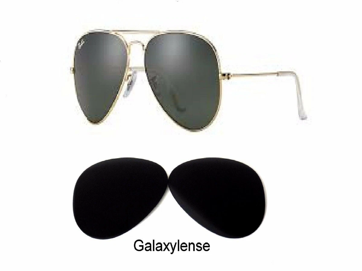 Galaxy Replacement Lens For Ray Ban RB3025 Aviator Black 55mm