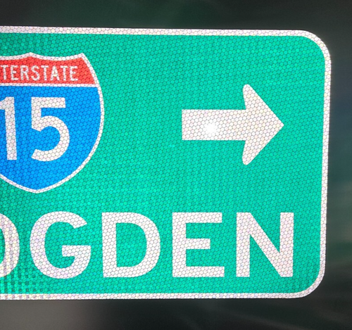 OGDEN Interstate 15 Utah Route Straßenschild 18"x12", Hill AFB, Layton, Clearfield - Bild 6 von 7