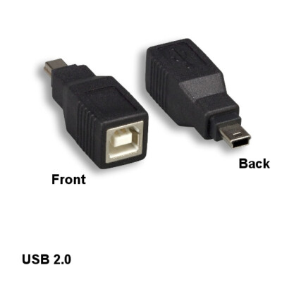 LOT 10pcs USB 2.0 Type B Female to Mini B Male Connector Adapter PDA MP3 MP4
