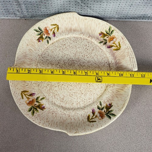 Sopa y cucharón vintage de cerámica moteada floral - Imagen 3 de 7