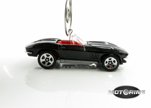 1965 '65 Chevy Corvette schwarz Cabrio Auto Weihnachtsbaum Ornament Druckguss - Bild 3 von 5