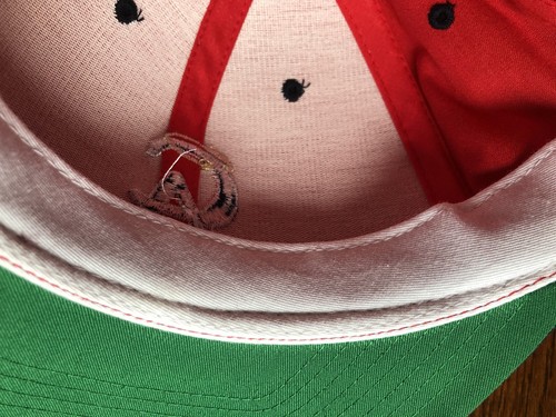 Cappello stile LAA California Angels anni 90 adulto regolabile rosso navy verde sotto telo - Foto 4 di 5