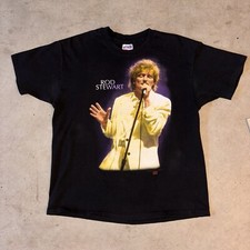 Vintage Rod Stewart Shirt Large USA Made Single Stitch A Night To Remember 1993