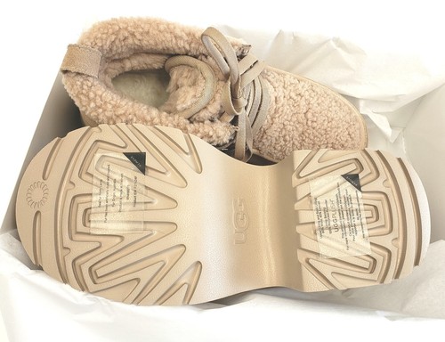 UGG Mujeres Clásicas Nuevas Alturas Con Cordones Gamuza Oveja Plataforma Botas Arena EE. UU. 8 - Imagen 3 de 4