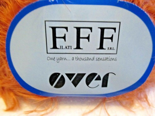 10 Filati FF OVER Garn Knäuel orange weich flauschig pelzig Wolle Nylon ITALIEN FFF - Bild 4 von 6