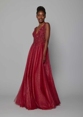 Romantica PR027 Tulle Prom Occasion Dress Red UK Size 26 Bnwt