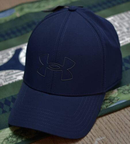 NWT UNDER ARMOUR "Storm Driver" Mens Flex Fitted Golf Hat-XL/XXL Ret@$25 NAVY