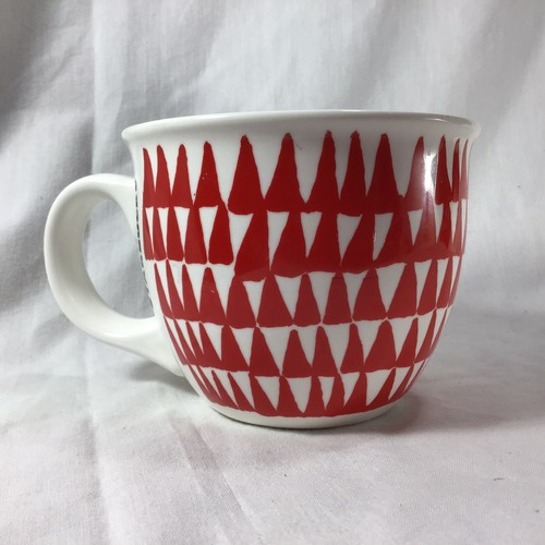 Starbucks weiß rot geometrisches Dreieck Weihnachtsbäume groß 14 oz Kaffeebecher 2016 - Bild 3 von 7