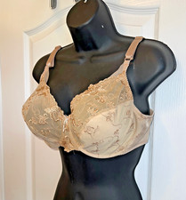 Wacoal 85133 Sheer Embroidered Lace Unlined Underwire Bra In Taupe, US Sz 38D