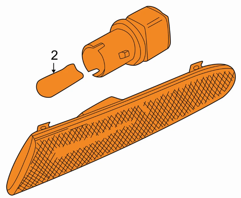 捷豹 S 型右保险杠安装前标记灯 2000 - 2004 XR89964 原始设备制造商 — 第 3/3 张图片