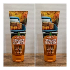 2~Bath and Body Works SWEET CINNAMON PUMPKIN Ultra Shea Body Cream ~ 8 fl.oz