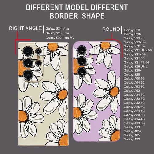 For Samsung Galaxy S25 S24 S23 Ultra S22 S21 Slim Shockproof Floral Case Cover - Picture 2 of 20
