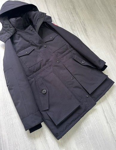 Women's CANADA GOOSE Gabriola Parka Down Puffer Jacket Coat Hooded Navy Size M - Picture 13 of 24