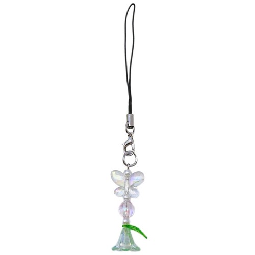 Bead Small Flower Pendant Y2K Phone Straps Bag Charm Keys Decoration Chain - 第 5/10 張圖片
