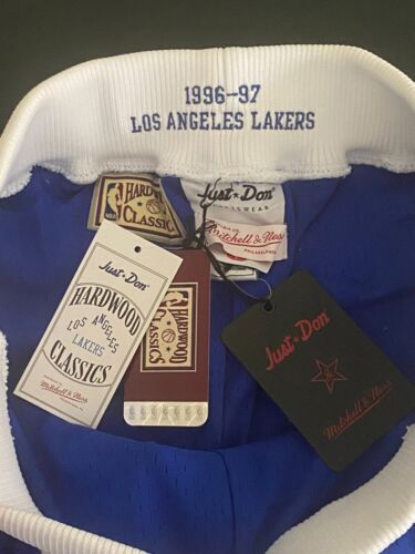 AUTHENTIC MITCHELL & NESS x JUST DON x NBA LOS ANGELES LAKERS BASKETBALL SHORTS - Picture 13 of 18
