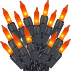 Outdoor Halloween Lights Orange - 35 Count Incandescent Mini Christmas Lights fo