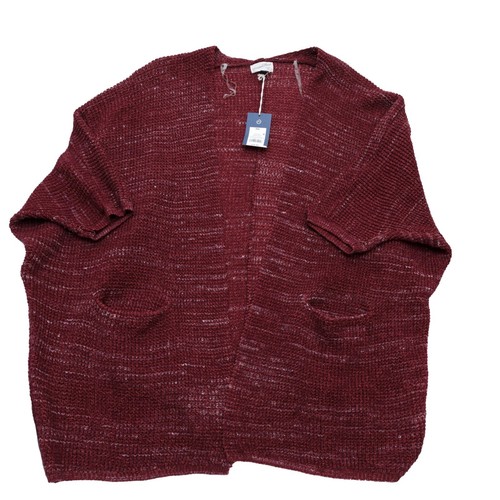 Universal Thread Sz XXL Open Front Cardigan Sweater Pockets Variegated Dark Red - Picture 3 of 7