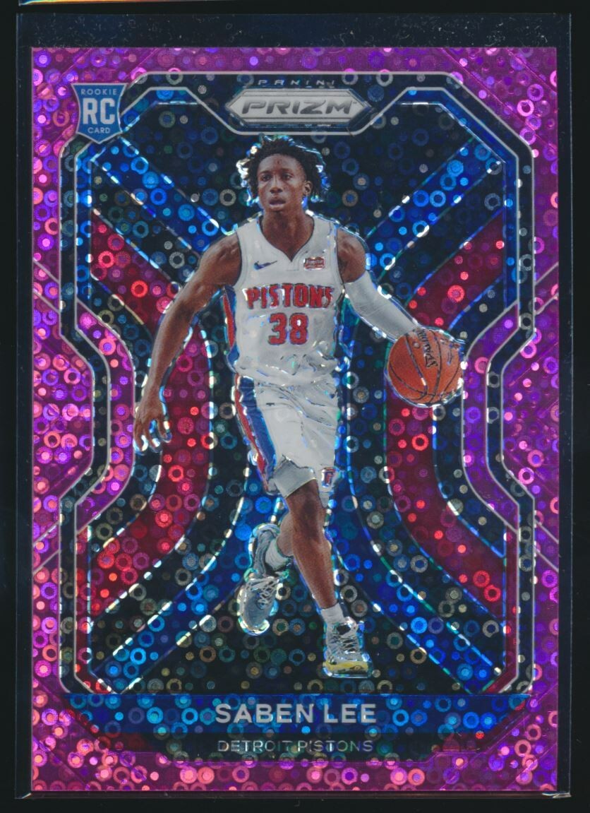 2020-21 Prizm Fast Break PINK Disco Prizm #261 Rookie #/50 Saben Lee RC Pistons
