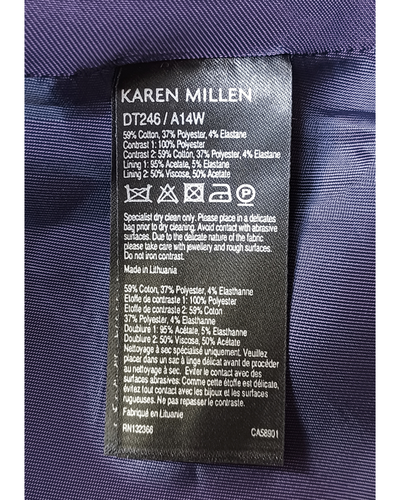 KAREN MILLEN • AU 12 Lace & Satin Black Purple Dress UK 14 / EU 42 - Picture 8 of 10