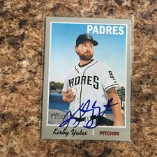 Kirby Yates Signed 2019 Topps Heritage San Diego Padres