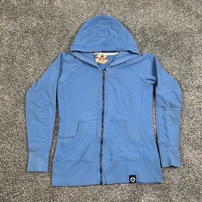 American Giant Light Blue Heavyweight Cotton Made In Usa Full Zip  Sweatshirt