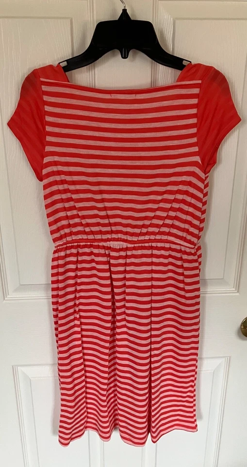 Новый с Ярлыками сопрано девочек красный/розовый в полоску платье размер XL - Изображение 3 из 3