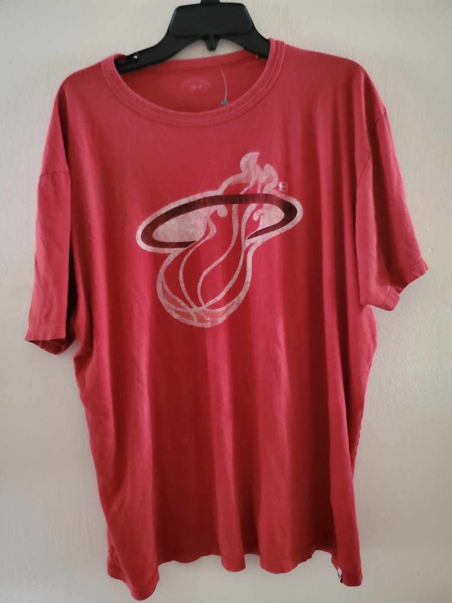 '47 Miami Heat Shirt Men's XL Red NBA Retro Logo Basketball Dwayne Wade