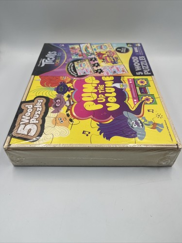 Trolls World Tour 5 Wooden Puzzles perfect for Homeschooling - Picture 6 of 6