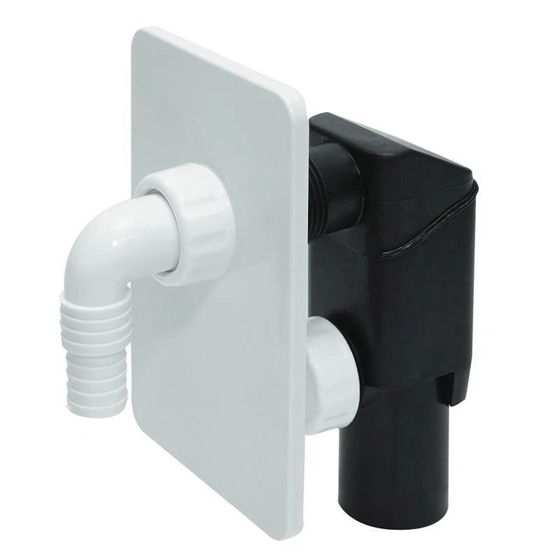 AQUER Unterputz Siphon weiß Abwasser Waschgeräte Waschmaschine Abfluss Sifon