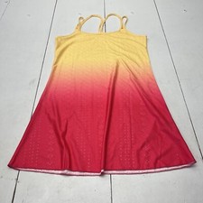 Shein Yellow & Pink Gradient Sleeveless Dress Womens Size Medium 