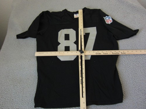 Vintage Raiders Jersey Mens Large Black Practice Made in USA Football 87 90s - Picture 6 of 11