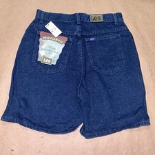 Vintage 1990 s Lee Regular Fit Denim Short, Deadstock NWT, Size 13