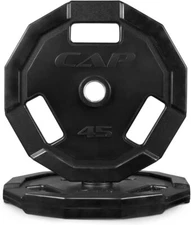 CAPHAUS 2-Inch Rubber Coated Grip Disc, 12-Sided Olympic Weight Plates Strength