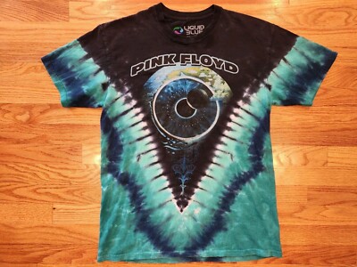 Pink Floyd Pusle Liquid Blue Shirt M Tie Dye Double Sided Used 2007 Roger Waters