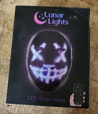 Lunar Lights Led Mask Light Up Mask Rave Cosplay Manual Model Batteries Inc.