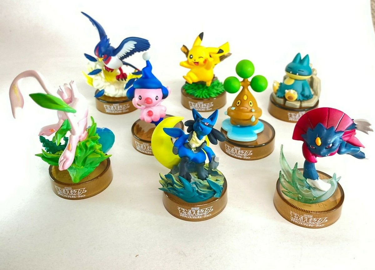Pokemon Bottle Cap Mini figure 8 pcs 2005 Kaiyodo import Japan