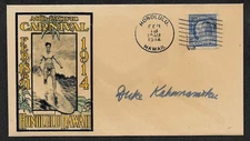 Duke Kahanamoku collector envelope w original period stamp 103 yrs old *OP1123