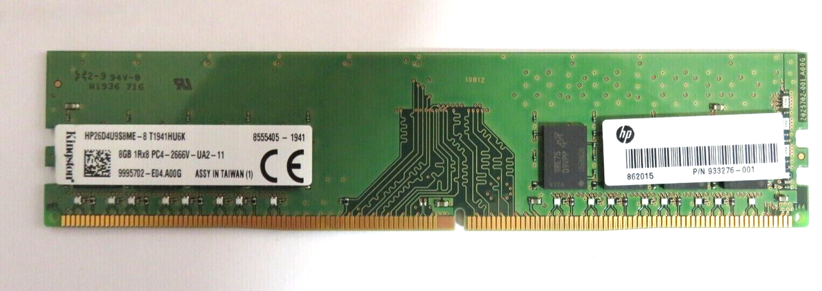 HP26D4U9S8ME-8 Kingston 8GB PC4-21300 DDR4-2666MHz non-ECC 288-Pin