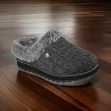 Skechers Womens Pull On Bobs Keepsakes Ice Angel Clog Slipper Charcoal NIB