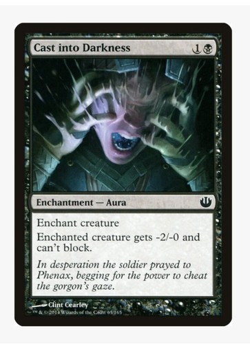  Cast into Darkness | MTG JOU | EDH Commander Black Aura Removal | Common | LP - Picture 1 of 3