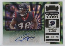 2022 Panini Contenders Wild Card Round Christian Harris #183 Rookie Auto RC yl0. rookie card picture