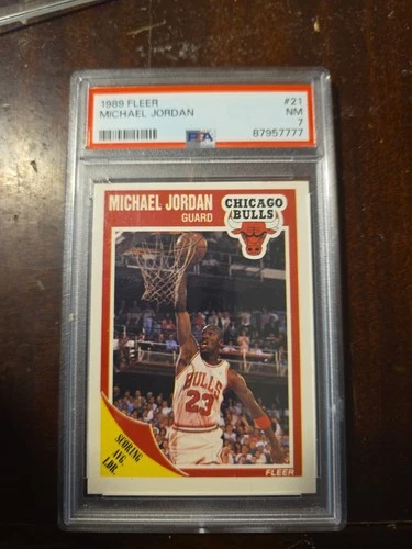 Michael Jordan PSA 7 Chicago Bulls Great 1989-90 Fleer