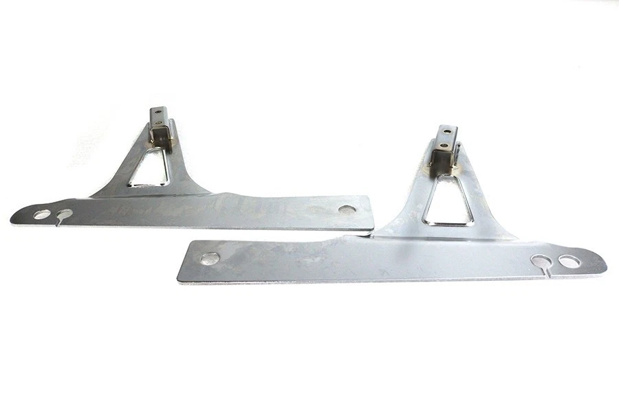 Placas laterales cromadas Sissy Bar para respaldo de pasajero Harley FXD Dyna 06-17 Foto 4 de 4